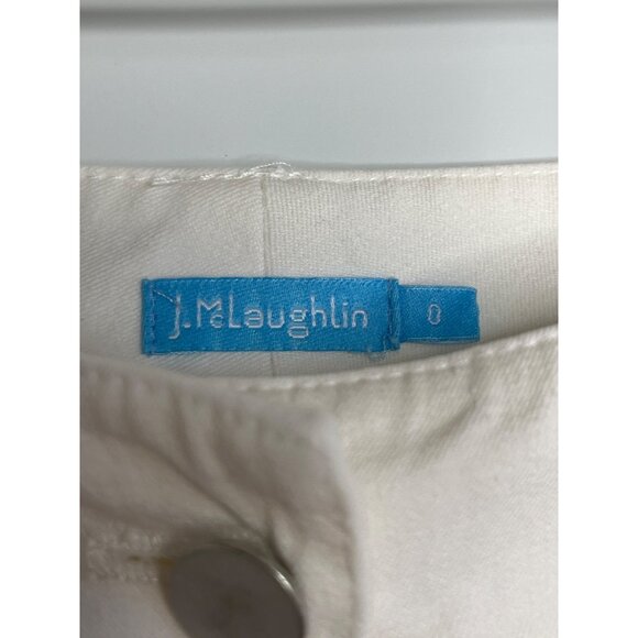 J McLaughlin Cotton Blend Slim Leg Lexi Jeans White 5 Pocket‎ Stretch Size 0 - Picture 4 of 8